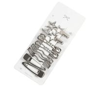 3Set 28pc Silver Hairpins For Women Star Hair Clip Multiple Styles Seamless Duckbill Girls Accessoires(A1-8pcs)