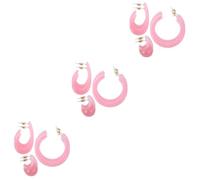 3sets Fine Cercle Crafted pour les femmes à la mode et à porter des boucles d'oreilles de cerceau 3 paires * 3