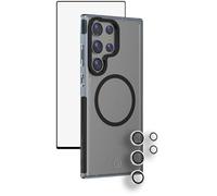 3sixT 70293 Ensemble de protection 4 en 1 pour Samsung Galaxy S24 Ultra/film de protection d'écran et appareil photo/comprend une coque de protection en verre trempé pour appareil photo et un ensemble