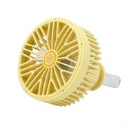 3speed Flexible Refroidissement Faible Bruit Mini Design Coloré Lumière Ambiante LED Clip en caoutchouc souple pour grille d'aération de voiture USB avec ventilateur (Jaune)