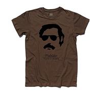 3styler Pablo Escobar Pablito T-shirt pour homme - Plata o Plomo Shirt - Ligne classique - 100 % coton 185 g/m², Chocolat, XXL