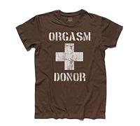 3styler T-shirt homme Orgasm Donor American Pie Stiffler Shirt - Ligne classique - 100 % coton 185 g/m², Chocolat, XXL