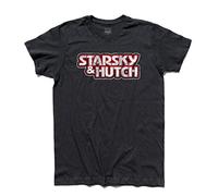 3styler T-shirt pour homme Starsky & Hutch - Vintage Logo - Série TV Années 70 Shirt - Ligne classique - 100 % coton 185 g/m², Noir , XL
