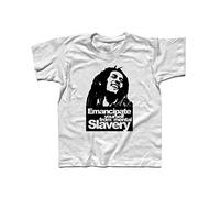 3stylershop T-shirt enfant Bob Marley - Redemption Song - Blanc - 7-8 ans