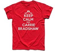 3stylershop T-Shirt Homme Keep Calm et Carrie Bradshaw - Sex et The City - Rouge, M