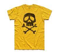 3stylershop Tee-Shirt Homme Crâne Jolly Roger Inspiré Captain Harlock - Jaune, M