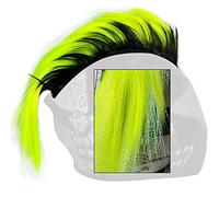 3T-Sister Casque Mohawk Hawk Cosplay Perruque accessoire casque moto vélo ski casques cheveux humains décorations (casque non inclus) (rouge)