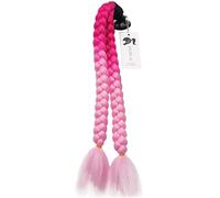 3T-SISTER Queue De Cheval Tressée De Casque De Moto Ponytail Decoration Casque De Moto Perruque De Casque 22 Pouces 1 pièces