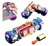 3T6B Jouet Anti Stress EDC Pistolets à Balles Souples +20 Soft Bullet Et Mini Disque en Acier, Peut être tordu et plié, Autism tdah Sensory Toys, Fidget Slider Toys pour Les Amis et la Famille