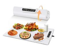 3T6B Plaque chauffante électrique, Réchauffeur d'aliments portable en silicone pliable, en nano-silicone, chauffage sur toute la surface, température réglable à 3 vitesses, idéal pour le camping et au