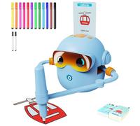 3T6B Robot Dessinateur Enfant, Robot Dessin avec 2 Stylo & 100 Cartes, Interaction Vocale, Robots Qui Dessine Tout Seul Rechargeable, Jouet Éducatif Interactif pour Garçons Filles à Partir de 3 Ans