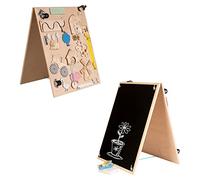 Leo Tableau D'activité Sensoriel Montessori Busy Board En Bois Autoportant Double Face Naturel Ferme 50 Cm