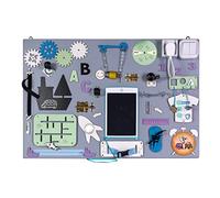 Mia Tableau D'activité Sensoriel Montessori Busy Board En Bois Gris Transports 75 Cm