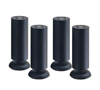 3UOOWWFA Lot de 4 pieds de meubles en acier inoxydable réglables pour chaise, causeuse, ottoman, commode, meuble TV, 8 cm (6 cm)
