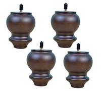 3UOOWWFA Lot de 4 pieds de rechange en bois massif pour canapé, armoire, fauteuil, meuble TV, meuble de salle de bain, table basse, lit, placard/rotewornas/8 cm (antique 6 cm)