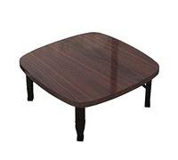 3UOOWWFA Table pliante carrée basse de style japonais, table d'étude, table à manger, petit bureau pour tatami, chambre à coucher, baie vitrée (G 70 cm) (F 80 cm)