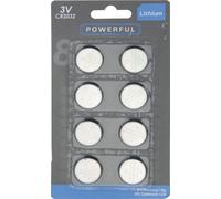 3V CR2032 Piles au lithium puissantes - 8 pcs