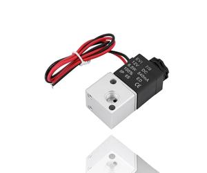 3V1-06 DC 12V/24V 3 Voies 2 Positions 1/8BSP électrovanne Pneumatique Normalement Fermée Matériau en Laiton Longue Durée de Vie Noyau Intérieur en Acier Elettrovalvole
