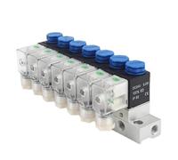 3V1-06-NC 3/2 Pneumatic Solenoid Valve Way Integrated Control One Input Multiple Output With Busbar DC12V/24V AC110V/220V(AC110V 8mm fittings,6F)