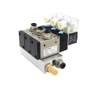 3V310-10-NC Bloc de station d'électrovanne normalement fermé avec accessoires silencieux collecteur base DC12v DC24v AC110v AC220v 2 ports(DC24V 10mm fittings)