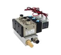 3V310-10-NO Bloc de station d'électrovanne normalement ouvert avec accessoires silencieux collecteur base DC12v DC24v AC110v AC220v 3 ports(AC220V 6mm fittings)