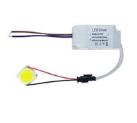3W 5W 7W 10W 12W 15W COB LED +driver Power Supply Built-in Constant Current Lighting 85-265V Output 300mA Transformer(White,15W)