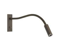 3W col de cygne lampes de lecture mur Lmap appliques pince lumière chambre lampe avec interrupteur argent noir Flexible col de cygne maison chevet ( Color : Warm White (2700-3500K) , Size : Brushed Br