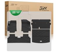 3W Kit Tapis de Sol et Bac de Coffre pour KIA EV3 2024-2026 | Sur Mesure Toutes Saisons, 1ère et 2ème Rangées + Protection de Coffre