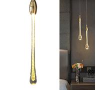 3W LED Luminaires suspendus modernes Luminaire suspendu au plafond en forme de goutte d'eau Luminaire suspendu Art Déco Chandelier pour salon Chambre à coucher Cage d'escalier (B)