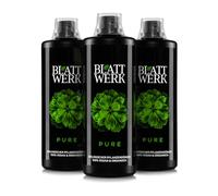 3x 1 litre BLATTWERK Engrais universel organique pur, végétalien et NPK organique. Engrais naturel liquide à base d'herbe pour le gazon, les fruits/légumes, les plantes de balcon/jardin