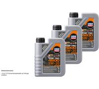 3x 1 Litre Liqui Moly 3706 Top Tec 4200 5W-30 Huile moteur Incl. Service-Set