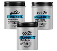 3X 100ML Schwarzkopf Got2B Pâte Mate Strandmatte Surfer Look Sans Coller