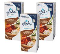 3x 10ml By Glade By Brise One Touch Mini Spray, Parfum Sensuelle Santal & Jasmin