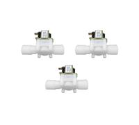 3X 12V 1/2 Pouces Air Magnetique en Plastique Electrique D'Eau de Valve Electromagnetique de N / C Normalement Ferme