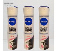 3X 150ML NIVEA ANTIPERSPIRANT DEOSPRAY BLACK & WHITE INVISIBLE CLEAR