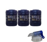 3x 20 Litre Mannol huile moteur SAE10W-30W Multifarm Stou + Robinet de Vidange