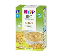 3x 200g HiPP Bio Gruau 5 Grain Sans Addition de Sucre Sans Lait non Sucré Ab 6