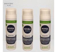 3X 200Ml Nivea Men Mousse À Raser Sensitive Protège La Peau Sensible Ultra Glide