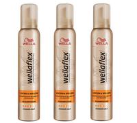 3X 200Ml Wellaflex Mousse Coiffante Boucles Et Ondes Maintien Fort Stylisation