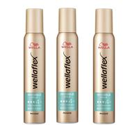 3x 200ml Wellaflex Mousse Coiffante Invisible Hold Extra Fort 24h Souple Support