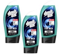 3x 225ml Duschdas pour Hommes Distinctif Herber Parfum 3 IN 1 Douche &