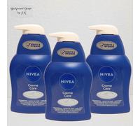 3x 250 ml NIVEA Crème Care Savon Liquide Pour Mains Distributeur