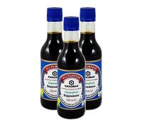[3x 250ml] KIKKOMAN Sauce soja / sauce soja sans gluten Tamari SANS SUPPLÉMENT DE BLÉ + une petite poupée porte-bonheur - poupée en bois