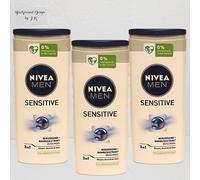 3X 250ML NIVEA MEN SENSITIVE DOUCHE CORPORELLE EXTRAIT DE BAMBOU APAISANT