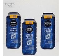 3X 250ML NIVEA MEN STRONG POWER SHAMPOING SOINS MINÉRAUX MARINS