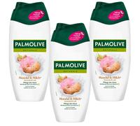 3x 250ml Palmolive Amande & Lait Crème de Douche Maintient la Peau, Avec Parfum