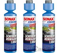 3X 250ML SONAX XTREME NETTOYANT POUR VITRES CONCENTRÉ NANO PRO ÉTÉ 1:100