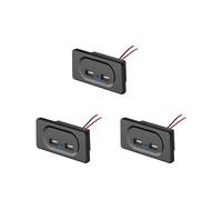 3X 3.1A Dual-USB Car Charger Socket 12V 24V pour Moto Auto Truck ATV Boat RV Bus Power-Adaptor Outlet LED Light