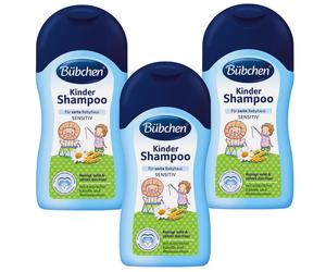 3x 400ml Bübchen Enfants Shampooing Sensible Camomille + Protéine de Blé Délicat