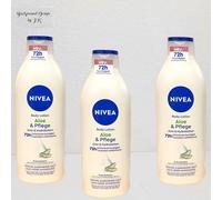 3X 400ML NIVEA Lait Corporel Aloe & Soin 72H Hydratation Rafraîchissante